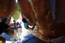 Bouldering in Hueco Tanks on 01/18/2020 with Blue Lizard Climbing and Yoga

Filename: SRM_20200118_1636131.jpg
Aperture: f/4.0
Shutter Speed: 1/250
Body: Canon EOS-1D Mark II
Lens: Canon EF 16-35mm f/2.8 L