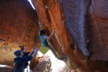 Bouldering in Hueco Tanks on 01/18/2020 with Blue Lizard Climbing and Yoga

Filename: SRM_20200118_1651160.jpg
Aperture: f/4.0
Shutter Speed: 1/250
Body: Canon EOS-1D Mark II
Lens: Canon EF 16-35mm f/2.8 L