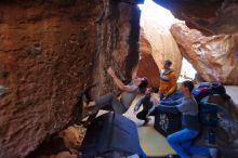 Bouldering in Hueco Tanks on 01/18/2020 with Blue Lizard Climbing and Yoga

Filename: SRM_20200118_1658250.jpg
Aperture: f/2.8
Shutter Speed: 1/250
Body: Canon EOS-1D Mark II
Lens: Canon EF 16-35mm f/2.8 L