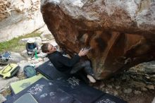 Bouldering in Hueco Tanks on 01/18/2020 with Blue Lizard Climbing and Yoga

Filename: SRM_20200118_1731521.jpg
Aperture: f/3.2
Shutter Speed: 1/200
Body: Canon EOS-1D Mark II
Lens: Canon EF 16-35mm f/2.8 L