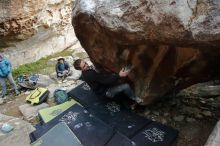 Bouldering in Hueco Tanks on 01/18/2020 with Blue Lizard Climbing and Yoga

Filename: SRM_20200118_1733030.jpg
Aperture: f/3.5
Shutter Speed: 1/200
Body: Canon EOS-1D Mark II
Lens: Canon EF 16-35mm f/2.8 L