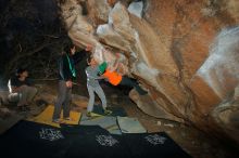 Bouldering in Hueco Tanks on 01/19/2020 with Blue Lizard Climbing and Yoga

Filename: SRM_20200119_1122360.jpg
Aperture: f/7.1
Shutter Speed: 1/250
Body: Canon EOS-1D Mark II
Lens: Canon EF 16-35mm f/2.8 L