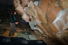 Bouldering in Hueco Tanks on 01/19/2020 with Blue Lizard Climbing and Yoga

Filename: SRM_20200119_1123150.jpg
Aperture: f/7.1
Shutter Speed: 1/250
Body: Canon EOS-1D Mark II
Lens: Canon EF 16-35mm f/2.8 L