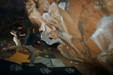 Bouldering in Hueco Tanks on 01/19/2020 with Blue Lizard Climbing and Yoga

Filename: SRM_20200119_1123220.jpg
Aperture: f/7.1
Shutter Speed: 1/250
Body: Canon EOS-1D Mark II
Lens: Canon EF 16-35mm f/2.8 L