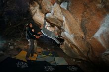 Bouldering in Hueco Tanks on 01/19/2020 with Blue Lizard Climbing and Yoga

Filename: SRM_20200119_1123310.jpg
Aperture: f/7.1
Shutter Speed: 1/250
Body: Canon EOS-1D Mark II
Lens: Canon EF 16-35mm f/2.8 L