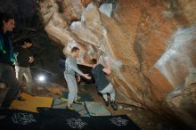 Bouldering in Hueco Tanks on 01/19/2020 with Blue Lizard Climbing and Yoga

Filename: SRM_20200119_1124390.jpg
Aperture: f/7.1
Shutter Speed: 1/250
Body: Canon EOS-1D Mark II
Lens: Canon EF 16-35mm f/2.8 L