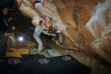 Bouldering in Hueco Tanks on 01/19/2020 with Blue Lizard Climbing and Yoga

Filename: SRM_20200119_1124480.jpg
Aperture: f/7.1
Shutter Speed: 1/250
Body: Canon EOS-1D Mark II
Lens: Canon EF 16-35mm f/2.8 L