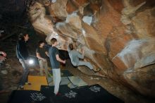 Bouldering in Hueco Tanks on 01/19/2020 with Blue Lizard Climbing and Yoga

Filename: SRM_20200119_1129470.jpg
Aperture: f/7.1
Shutter Speed: 1/250
Body: Canon EOS-1D Mark II
Lens: Canon EF 16-35mm f/2.8 L