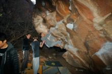 Bouldering in Hueco Tanks on 01/19/2020 with Blue Lizard Climbing and Yoga

Filename: SRM_20200119_1130150.jpg
Aperture: f/7.1
Shutter Speed: 1/250
Body: Canon EOS-1D Mark II
Lens: Canon EF 16-35mm f/2.8 L