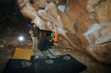 Bouldering in Hueco Tanks on 01/19/2020 with Blue Lizard Climbing and Yoga

Filename: SRM_20200119_1133540.jpg
Aperture: f/7.1
Shutter Speed: 1/250
Body: Canon EOS-1D Mark II
Lens: Canon EF 16-35mm f/2.8 L