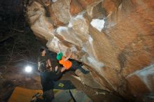 Bouldering in Hueco Tanks on 01/19/2020 with Blue Lizard Climbing and Yoga

Filename: SRM_20200119_1134050.jpg
Aperture: f/7.1
Shutter Speed: 1/250
Body: Canon EOS-1D Mark II
Lens: Canon EF 16-35mm f/2.8 L