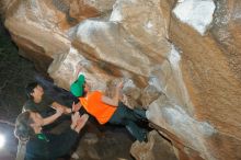 Bouldering in Hueco Tanks on 01/19/2020 with Blue Lizard Climbing and Yoga

Filename: SRM_20200119_1134170.jpg
Aperture: f/7.1
Shutter Speed: 1/250
Body: Canon EOS-1D Mark II
Lens: Canon EF 16-35mm f/2.8 L