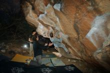 Bouldering in Hueco Tanks on 01/19/2020 with Blue Lizard Climbing and Yoga

Filename: SRM_20200119_1137430.jpg
Aperture: f/8.0
Shutter Speed: 1/250
Body: Canon EOS-1D Mark II
Lens: Canon EF 16-35mm f/2.8 L