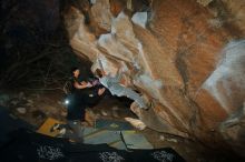 Bouldering in Hueco Tanks on 01/19/2020 with Blue Lizard Climbing and Yoga

Filename: SRM_20200119_1137490.jpg
Aperture: f/8.0
Shutter Speed: 1/250
Body: Canon EOS-1D Mark II
Lens: Canon EF 16-35mm f/2.8 L