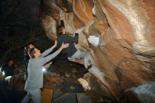 Bouldering in Hueco Tanks on 01/19/2020 with Blue Lizard Climbing and Yoga

Filename: SRM_20200119_1139290.jpg
Aperture: f/8.0
Shutter Speed: 1/250
Body: Canon EOS-1D Mark II
Lens: Canon EF 16-35mm f/2.8 L