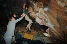 Bouldering in Hueco Tanks on 01/19/2020 with Blue Lizard Climbing and Yoga

Filename: SRM_20200119_1141240.jpg
Aperture: f/8.0
Shutter Speed: 1/250
Body: Canon EOS-1D Mark II
Lens: Canon EF 16-35mm f/2.8 L