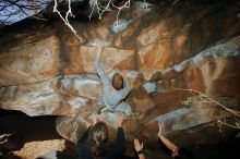 Bouldering in Hueco Tanks on 01/19/2020 with Blue Lizard Climbing and Yoga

Filename: SRM_20200119_1145320.jpg
Aperture: f/8.0
Shutter Speed: 1/250
Body: Canon EOS-1D Mark II
Lens: Canon EF 16-35mm f/2.8 L