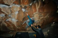 Bouldering in Hueco Tanks on 01/19/2020 with Blue Lizard Climbing and Yoga

Filename: SRM_20200119_1146130.jpg
Aperture: f/8.0
Shutter Speed: 1/250
Body: Canon EOS-1D Mark II
Lens: Canon EF 16-35mm f/2.8 L