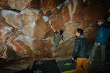 Bouldering in Hueco Tanks on 01/19/2020 with Blue Lizard Climbing and Yoga

Filename: SRM_20200119_1146350.jpg
Aperture: f/8.0
Shutter Speed: 1/250
Body: Canon EOS-1D Mark II
Lens: Canon EF 16-35mm f/2.8 L