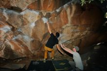 Bouldering in Hueco Tanks on 01/19/2020 with Blue Lizard Climbing and Yoga

Filename: SRM_20200119_1151020.jpg
Aperture: f/8.0
Shutter Speed: 1/250
Body: Canon EOS-1D Mark II
Lens: Canon EF 16-35mm f/2.8 L