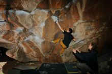 Bouldering in Hueco Tanks on 01/19/2020 with Blue Lizard Climbing and Yoga

Filename: SRM_20200119_1157290.jpg
Aperture: f/8.0
Shutter Speed: 1/250
Body: Canon EOS-1D Mark II
Lens: Canon EF 16-35mm f/2.8 L