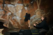 Bouldering in Hueco Tanks on 01/19/2020 with Blue Lizard Climbing and Yoga

Filename: SRM_20200119_1157350.jpg
Aperture: f/8.0
Shutter Speed: 1/250
Body: Canon EOS-1D Mark II
Lens: Canon EF 16-35mm f/2.8 L