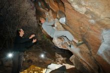 Bouldering in Hueco Tanks on 01/19/2020 with Blue Lizard Climbing and Yoga

Filename: SRM_20200119_1203460.jpg
Aperture: f/8.0
Shutter Speed: 1/250
Body: Canon EOS-1D Mark II
Lens: Canon EF 16-35mm f/2.8 L