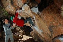 Bouldering in Hueco Tanks on 01/19/2020 with Blue Lizard Climbing and Yoga

Filename: SRM_20200119_1212020.jpg
Aperture: f/8.0
Shutter Speed: 1/250
Body: Canon EOS-1D Mark II
Lens: Canon EF 16-35mm f/2.8 L