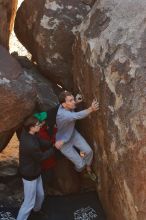 Bouldering in Hueco Tanks on 01/19/2020 with Blue Lizard Climbing and Yoga

Filename: SRM_20200119_1223440.jpg
Aperture: f/5.0
Shutter Speed: 1/250
Body: Canon EOS-1D Mark II
Lens: Canon EF 50mm f/1.8 II