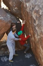 Bouldering in Hueco Tanks on 01/19/2020 with Blue Lizard Climbing and Yoga

Filename: SRM_20200119_1227551.jpg
Aperture: f/2.8
Shutter Speed: 1/250
Body: Canon EOS-1D Mark II
Lens: Canon EF 50mm f/1.8 II