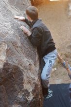 Bouldering in Hueco Tanks on 01/19/2020 with Blue Lizard Climbing and Yoga

Filename: SRM_20200119_1234550.jpg
Aperture: f/3.5
Shutter Speed: 1/250
Body: Canon EOS-1D Mark II
Lens: Canon EF 50mm f/1.8 II