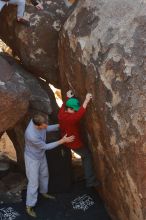 Bouldering in Hueco Tanks on 01/19/2020 with Blue Lizard Climbing and Yoga

Filename: SRM_20200119_1236420.jpg
Aperture: f/5.0
Shutter Speed: 1/250
Body: Canon EOS-1D Mark II
Lens: Canon EF 50mm f/1.8 II