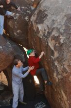 Bouldering in Hueco Tanks on 01/19/2020 with Blue Lizard Climbing and Yoga

Filename: SRM_20200119_1236440.jpg
Aperture: f/5.0
Shutter Speed: 1/250
Body: Canon EOS-1D Mark II
Lens: Canon EF 50mm f/1.8 II