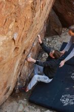 Bouldering in Hueco Tanks on 01/19/2020 with Blue Lizard Climbing and Yoga

Filename: SRM_20200119_1242400.jpg
Aperture: f/5.0
Shutter Speed: 1/250
Body: Canon EOS-1D Mark II
Lens: Canon EF 50mm f/1.8 II