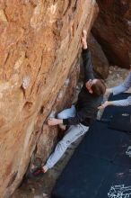 Bouldering in Hueco Tanks on 01/19/2020 with Blue Lizard Climbing and Yoga

Filename: SRM_20200119_1242500.jpg
Aperture: f/5.0
Shutter Speed: 1/250
Body: Canon EOS-1D Mark II
Lens: Canon EF 50mm f/1.8 II