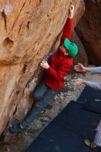 Bouldering in Hueco Tanks on 01/19/2020 with Blue Lizard Climbing and Yoga

Filename: SRM_20200119_1245421.jpg
Aperture: f/3.5
Shutter Speed: 1/250
Body: Canon EOS-1D Mark II
Lens: Canon EF 50mm f/1.8 II