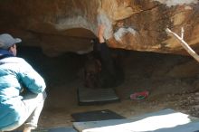 Bouldering in Hueco Tanks on 01/19/2020 with Blue Lizard Climbing and Yoga

Filename: SRM_20200119_1253140.jpg
Aperture: f/4.5
Shutter Speed: 1/250
Body: Canon EOS-1D Mark II
Lens: Canon EF 50mm f/1.8 II