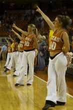 The longhorns defeated the Texas Southern University (TSU) Tigers 90-50 Tuesday night.

Filename: SRM_20061128_2050283.jpg
Aperture: f/6.3
Shutter Speed: 1/200
Body: Canon EOS 20D
Lens: Canon EF 50mm f/1.8 II