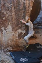 Bouldering in Hueco Tanks on 01/19/2020 with Blue Lizard Climbing and Yoga

Filename: SRM_20200119_1259220.jpg
Aperture: f/4.0
Shutter Speed: 1/320
Body: Canon EOS-1D Mark II
Lens: Canon EF 50mm f/1.8 II