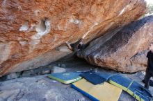 Bouldering in Hueco Tanks on 01/19/2020 with Blue Lizard Climbing and Yoga

Filename: SRM_20200119_1305210.jpg
Aperture: f/4.0
Shutter Speed: 1/320
Body: Canon EOS-1D Mark II
Lens: Canon EF 16-35mm f/2.8 L