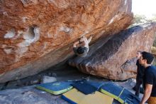 Bouldering in Hueco Tanks on 01/19/2020 with Blue Lizard Climbing and Yoga

Filename: SRM_20200119_1305360.jpg
Aperture: f/5.0
Shutter Speed: 1/320
Body: Canon EOS-1D Mark II
Lens: Canon EF 16-35mm f/2.8 L