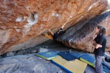 Bouldering in Hueco Tanks on 01/19/2020 with Blue Lizard Climbing and Yoga

Filename: SRM_20200119_1306050.jpg
Aperture: f/4.0
Shutter Speed: 1/320
Body: Canon EOS-1D Mark II
Lens: Canon EF 16-35mm f/2.8 L