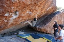 Bouldering in Hueco Tanks on 01/19/2020 with Blue Lizard Climbing and Yoga

Filename: SRM_20200119_1307290.jpg
Aperture: f/4.5
Shutter Speed: 1/320
Body: Canon EOS-1D Mark II
Lens: Canon EF 16-35mm f/2.8 L