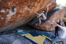 Bouldering in Hueco Tanks on 01/19/2020 with Blue Lizard Climbing and Yoga

Filename: SRM_20200119_1307390.jpg
Aperture: f/5.0
Shutter Speed: 1/320
Body: Canon EOS-1D Mark II
Lens: Canon EF 16-35mm f/2.8 L