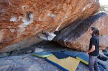 Bouldering in Hueco Tanks on 01/19/2020 with Blue Lizard Climbing and Yoga

Filename: SRM_20200119_1310270.jpg
Aperture: f/4.5
Shutter Speed: 1/320
Body: Canon EOS-1D Mark II
Lens: Canon EF 16-35mm f/2.8 L