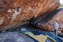 Bouldering in Hueco Tanks on 01/19/2020 with Blue Lizard Climbing and Yoga

Filename: SRM_20200119_1310520.jpg
Aperture: f/5.0
Shutter Speed: 1/320
Body: Canon EOS-1D Mark II
Lens: Canon EF 16-35mm f/2.8 L