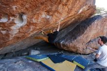 Bouldering in Hueco Tanks on 01/19/2020 with Blue Lizard Climbing and Yoga

Filename: SRM_20200119_1311280.jpg
Aperture: f/5.0
Shutter Speed: 1/320
Body: Canon EOS-1D Mark II
Lens: Canon EF 16-35mm f/2.8 L