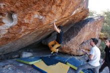 Bouldering in Hueco Tanks on 01/19/2020 with Blue Lizard Climbing and Yoga

Filename: SRM_20200119_1311300.jpg
Aperture: f/5.0
Shutter Speed: 1/320
Body: Canon EOS-1D Mark II
Lens: Canon EF 16-35mm f/2.8 L