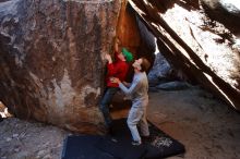 Bouldering in Hueco Tanks on 01/19/2020 with Blue Lizard Climbing and Yoga

Filename: SRM_20200119_1311550.jpg
Aperture: f/4.5
Shutter Speed: 1/320
Body: Canon EOS-1D Mark II
Lens: Canon EF 16-35mm f/2.8 L