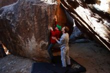 Bouldering in Hueco Tanks on 01/19/2020 with Blue Lizard Climbing and Yoga

Filename: SRM_20200119_1311570.jpg
Aperture: f/5.0
Shutter Speed: 1/320
Body: Canon EOS-1D Mark II
Lens: Canon EF 16-35mm f/2.8 L